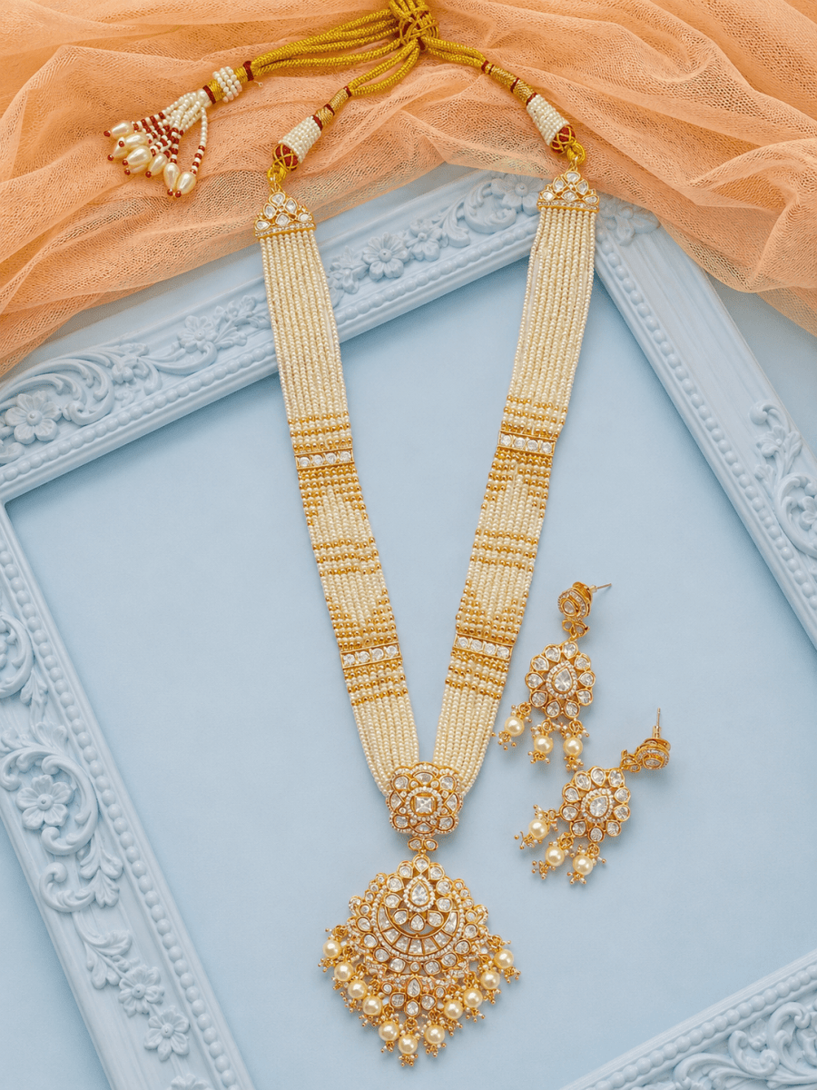 Kundan Multi-Strand Pearl Long Set