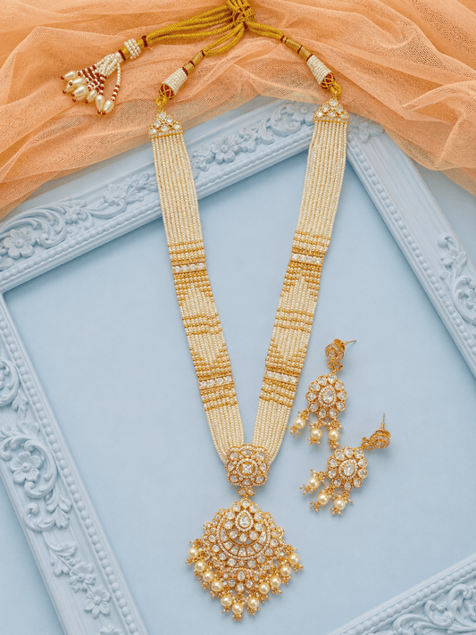Kundan Multi-Strand Pearl Long Set
