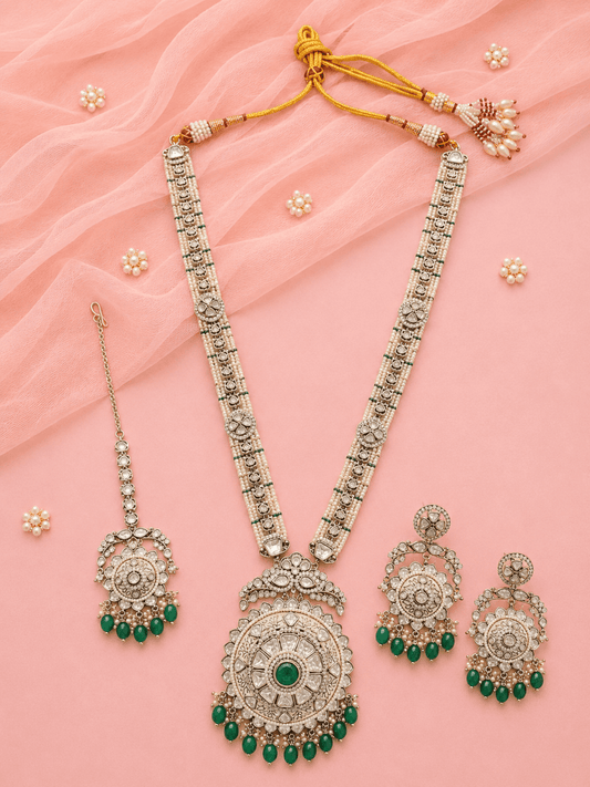Emerald Maharani Haar | Mehendi Finish