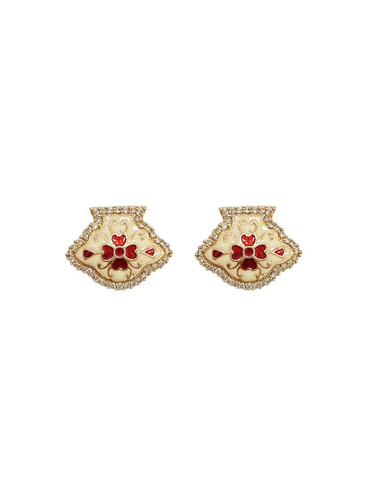 Ruby Meenakari Pendant Set - Ruby Polki Kundan Long Sets by Sirini Jewellery, Festive wear - detail