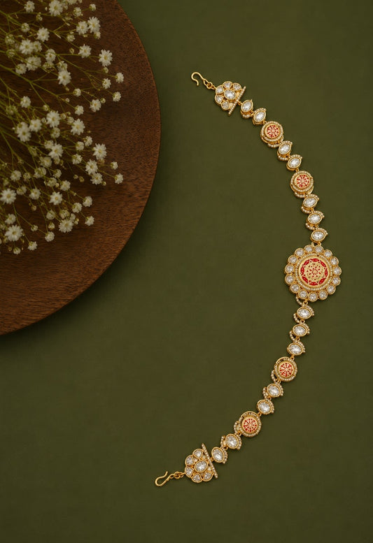 Sirini Kundan And Ruby Meenakari Sheeshphool