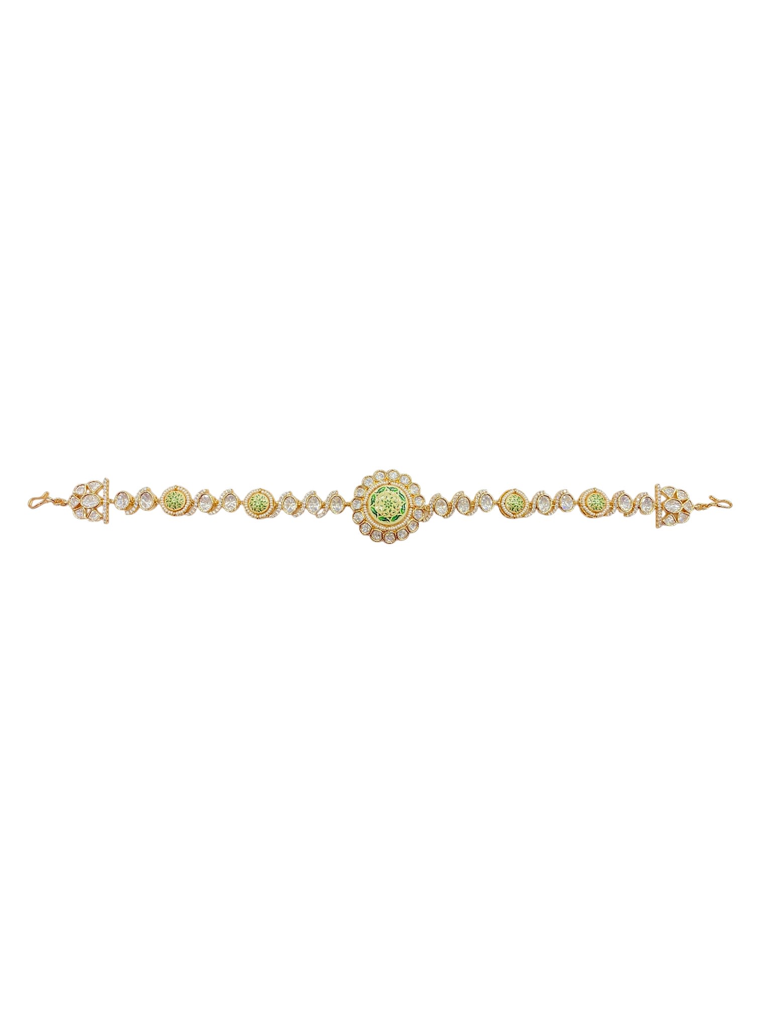 Sirini Kundan And Green Meenakari Sheeshphool