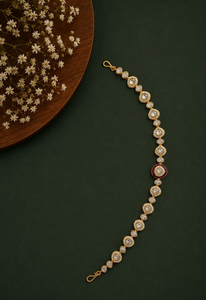 Ruby Meenakari Polki Sheesh Patti - Ruby Polki Kundan Sheeshphool by Sirini Jewellery, Festive wear
