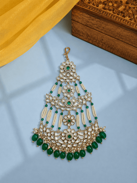 Sirini Mehendi Finish Emerald Polki Passa