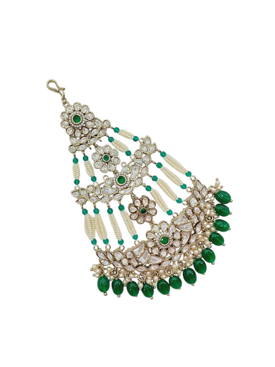 Sirini Mehendi Finish Emerald Polki Passa - detail