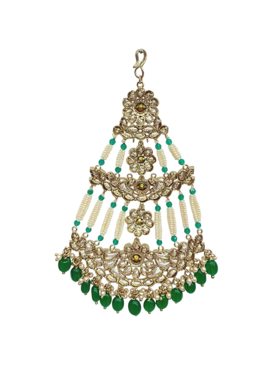 Sirini Mehendi Finish Emerald Polki Passa - detail
