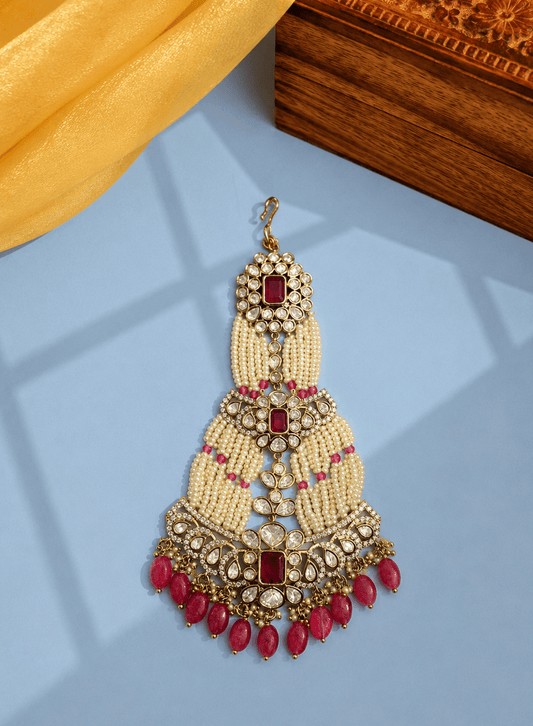 Eid Noor Mehendi Polish Passa - Ruby Pearl Bridal Hair Accessory
