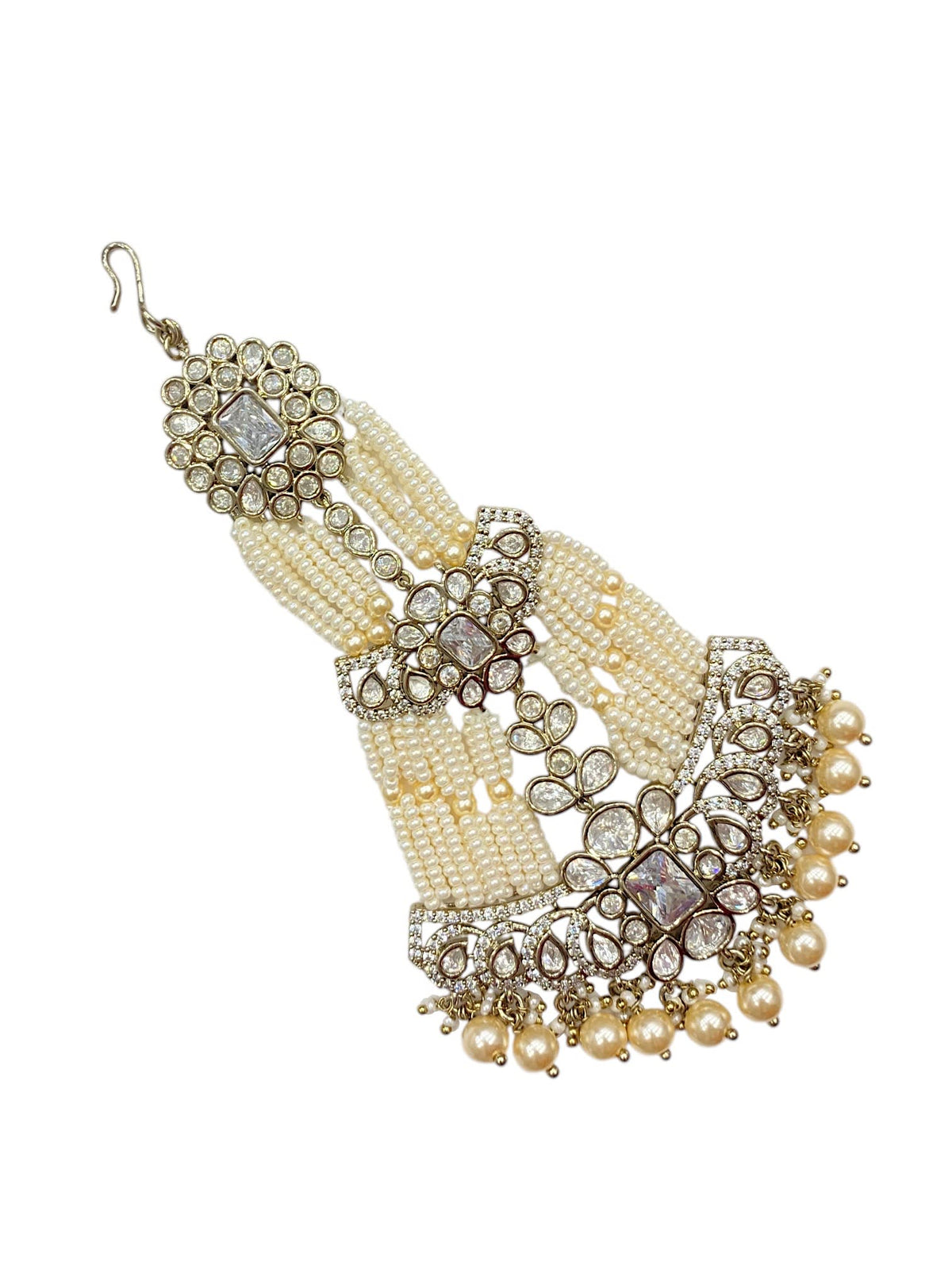 Eid Noor Mehendi Polish Passa - Pearl Bridal Hair Accessory