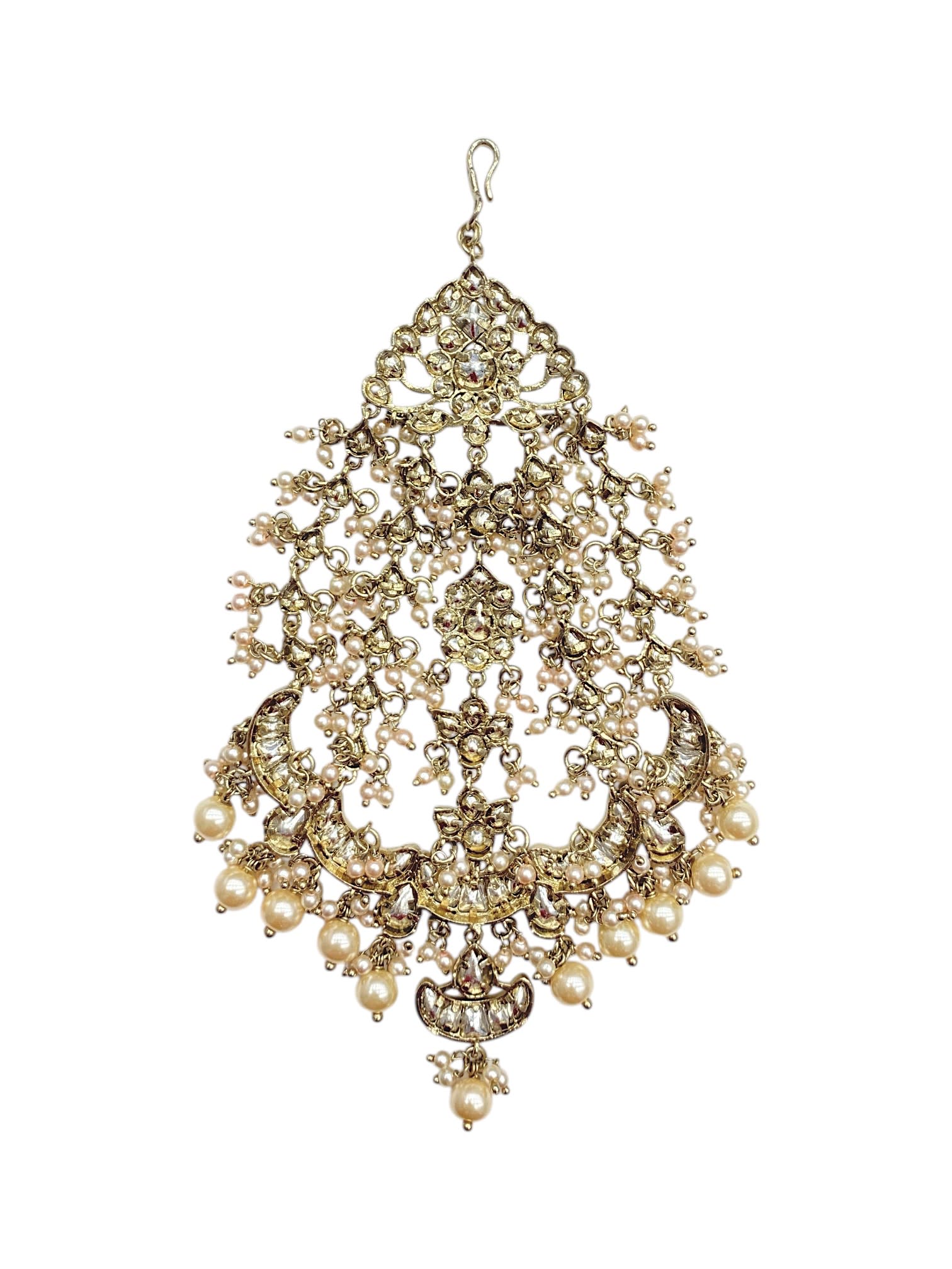 Sirini Mehendi Polish White Polki Passa Eid Special Bridal Hair Accessory