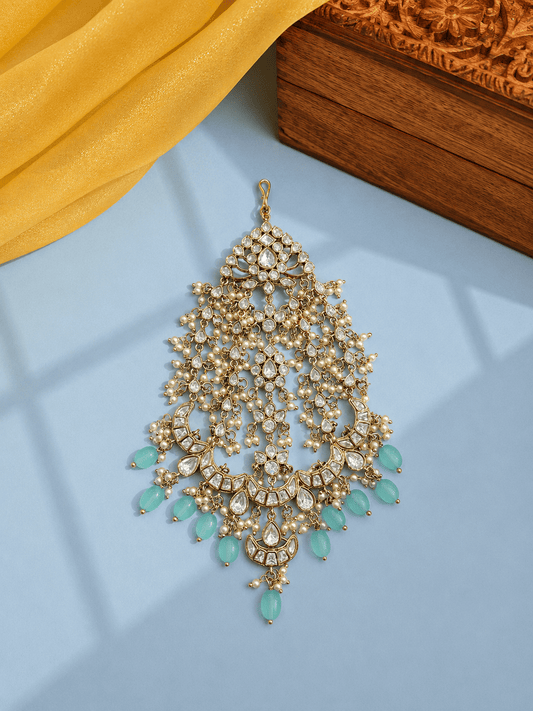 Sirini Mehendi Polish Mint Polki Passa Eid Special Bridal Hair Accessory