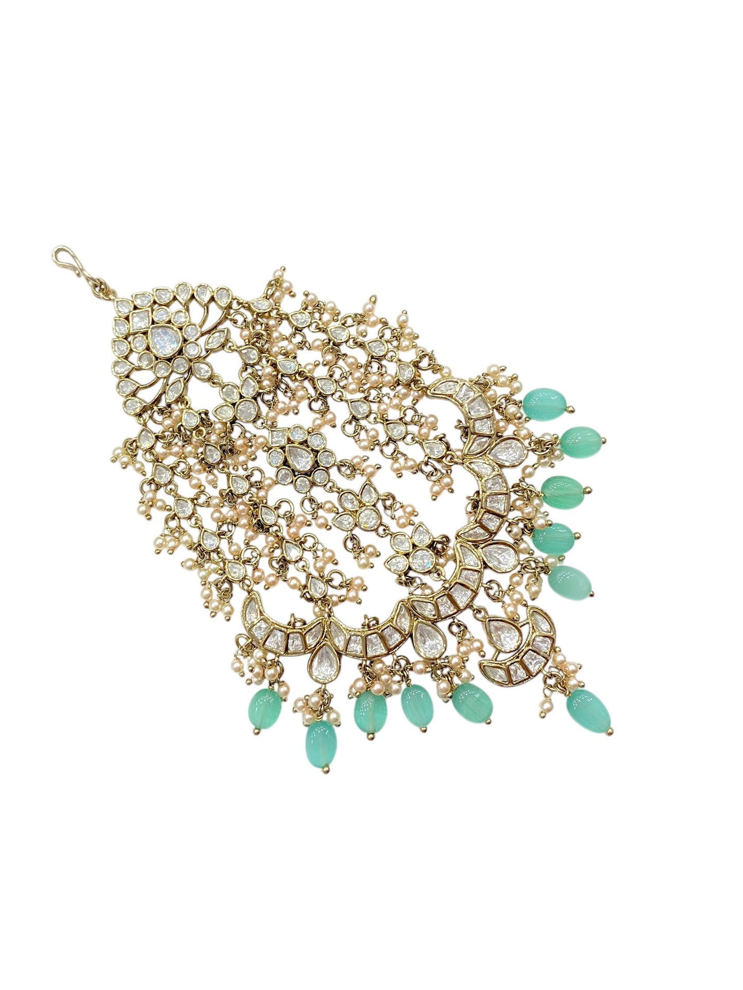 Sirini Mehendi Polish Mint Polki Passa Eid Special Bridal Hair Accessory