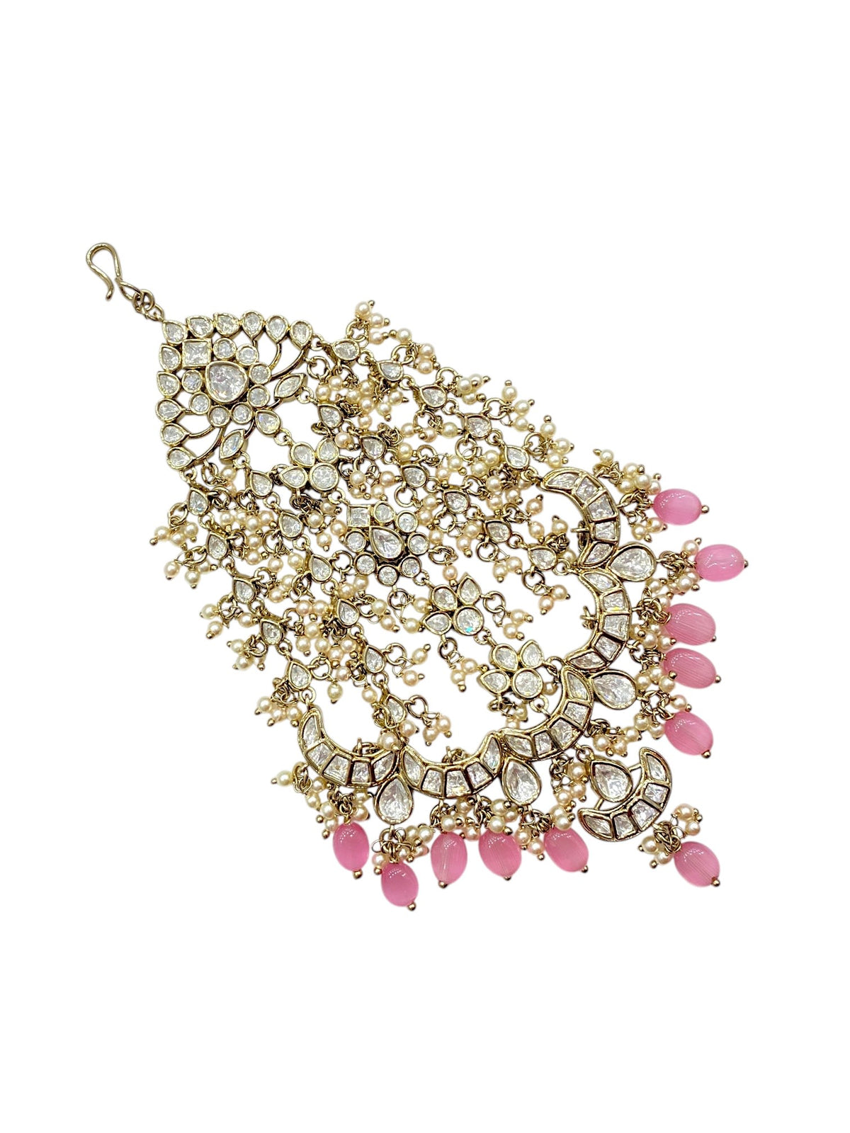 Sirini Mehendi Polish Pink Polki Passa Eid Special Bridal Hair Accessory