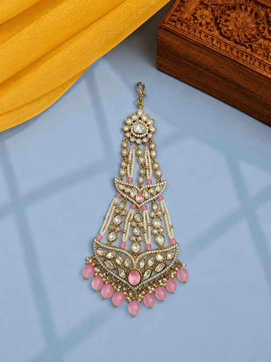 Sirini Antique Polish Pink Polki Bridal Passa