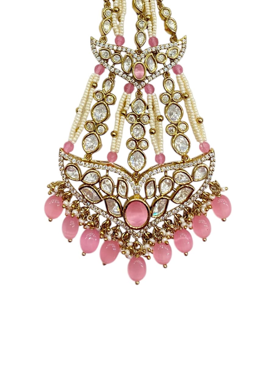 Sirini Antique Polish Pink Polki Bridal Passa