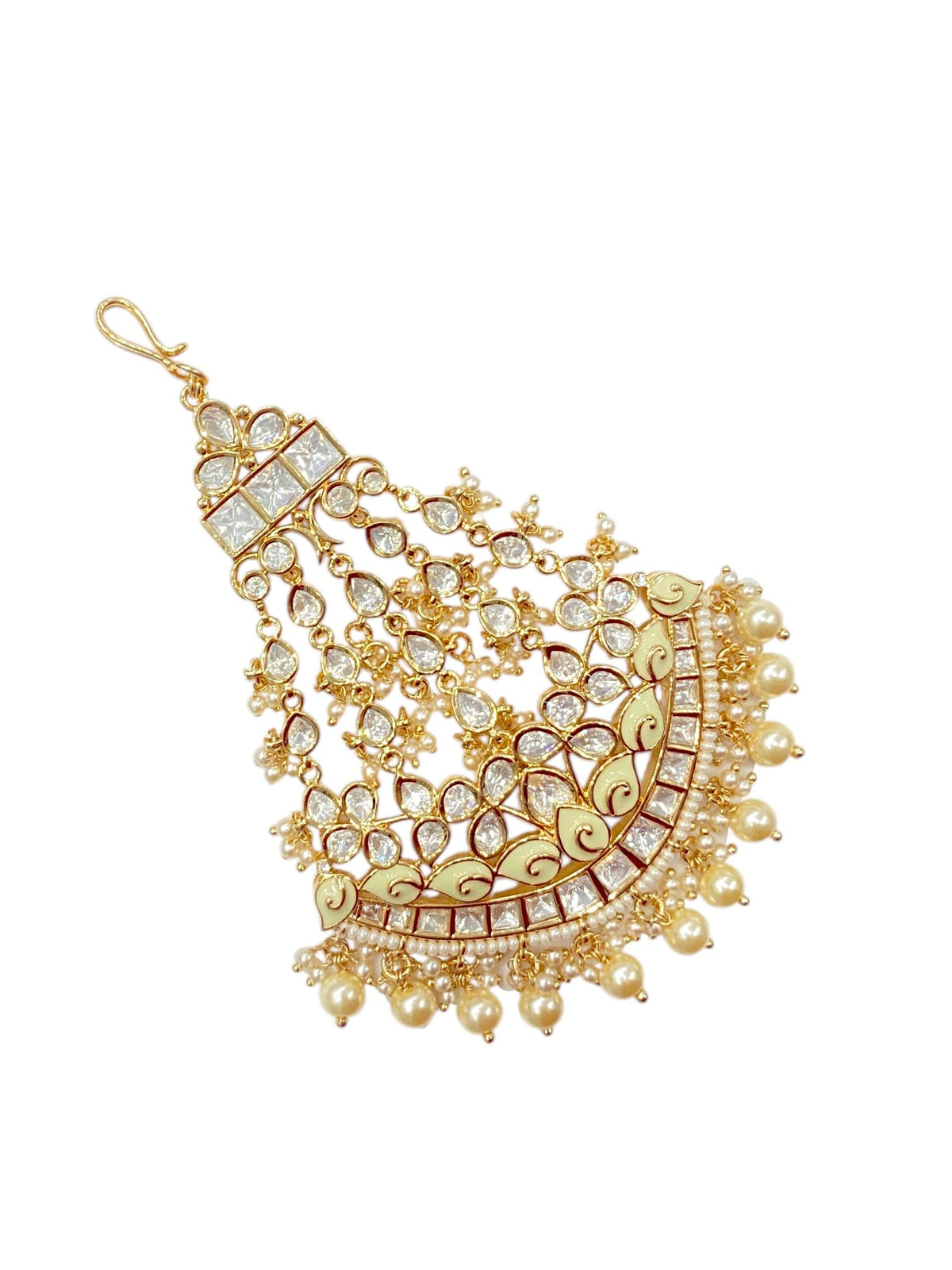 Sirini White Beatific Kundan Passa